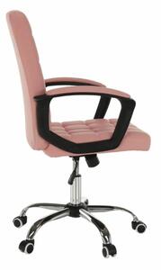 Pohodlné kancelárske kreslo v ružovej ekokoži (k260029)