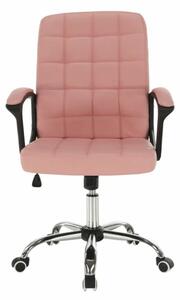 Pohodlné kancelárske kreslo v ružovej ekokoži (k260029)