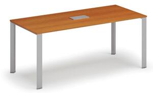 Stôl INFINITY 1800 x 900 x 750, čerešňa + stolová zásuvka TYP V, strieborná