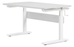 Biely písací stôl s nastaviteľnou výškou Flexa
