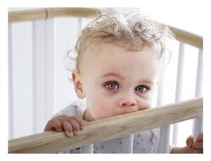 Biela detská postieľka z bukového dreva Flexa Baby, 70 x 140 cm