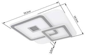 LED stropné svietidlo Kique, ovládané aplikáciou, biele, dĺžka 50 cm, CCT