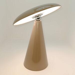 Nabíjateľná stolová lampa Beacon LED Kinoko, hnedá, IP44, výška 27 cm