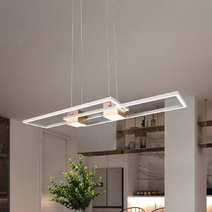 Závesné svietidlo Albany LED, hnedá farba, 100 x 28 cm, hliník, CCT