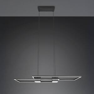 Závesné svietidlo Albany LED, čierne, 100 x 28 cm, hliník stmievateľné, Čierna, Obývacia izba / jedáleň, Hliník, Moderný, Závesné svietidlo