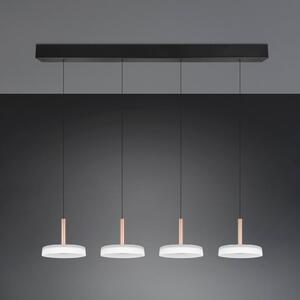 LED závesné svietidlo Celeste bielo-hnedé 115 cm 4-osvetľovacie sklo