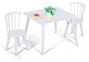 Set detského stola s 2 stoličkami CLASSIC, biela