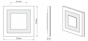 LDST SU-01-SZ-BC8 - LED schodiskové svietidlo SUNNY 8xLED/1,2W/230V zlatá 3500K