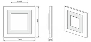 LDST SU-01-B-BZ8 - LED schodiskové svietidlo SUNNY 8xLED/1,2W/230V biela 6500K