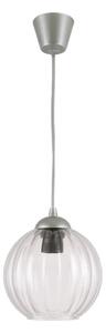 Brilagi - LED luster na lanku RETRO GLASS 1xE27/60W/230V priemer 18 cm strieborná/priehľadná