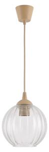 Brilagi - LED luster na lanku RETRO GLASS 1xE27/60W/230V pr. 18 cm béžová/číra
