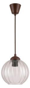 Brilagi - LED luster na lanku RETRO GLASS 1xE27/60W/230V, priemer 18 cm, hnedá/priehľadná