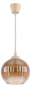 Brilagi - LED závesné svietidlo na lanku R GLASS 1xE27/60W/230V pr. 18 cm béžová/dymovo-hnedá