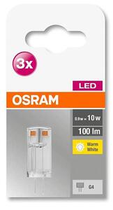 SADA 3x LED Žiarovka G4/0,9W/12V 2700K - Osram