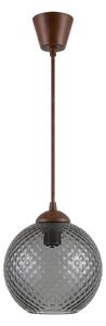 Brilagi - LED luster na lanku R GLASS 1xE27/60W/230V pr. 18 cm hnedá/dymová šedá