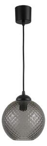 Brilagi - LED luster na lankovom vedení R GLASS 1xE27/60W/230V priemer 18 cm čierna/dymovo sivá