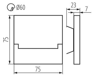 Kanlux 29853 - LED Nástenné schodiskové svietidlo SABIK LED/0,8W/12V 3000K