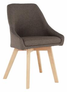 Dizajnová, krásna jedálenská stolička v prevedení hnedá látka (k261181)