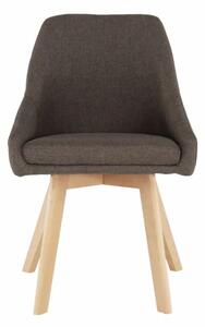 Dizajnová, krásna jedálenská stolička v prevedení hnedá látka (k261181)