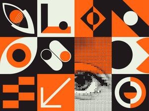 Ilustrácia Geometrical pattern composition background, ready to, Dmytro Lobodenko