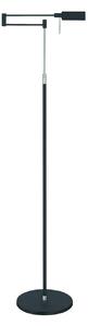 LED stojacia lampa New Bari, čierna, výška 139 cm, kov, stmievač