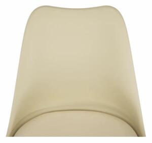 Plastová stolička cappucino vanilková/buk (k228201)