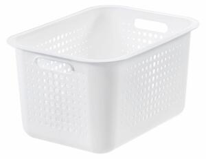 SmartStore Úložný košík Modern, biela, 37 x 28 x 20 cm, 37 x 28 x 20 cm
