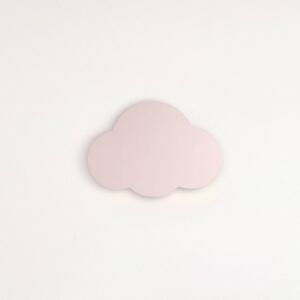 Nástenné svietidlo Cloud, ružové, šírka 38 cm, kov, oblak, G9