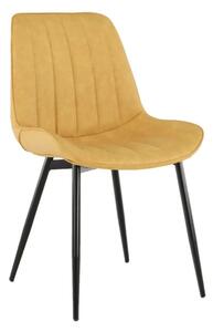 Komfortná stolička čalúnená ekokožou v prevedení žltá (k254531)