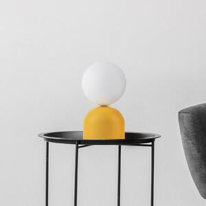 Stolná lampa Miki, žltá, výška 21 cm, kov/sklo, G9