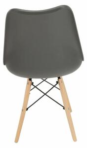 Moderná stolička tmavosivá s bukovými nohami (k237261)