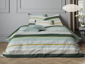 Mistral Home obliečka bavlnený satén Crass Stripe Celadon - 140x200 / 70x90 cm