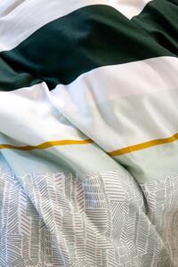 Mistral Home obliečka bavlnený satén Crass Stripe Celadon - 140x200 / 70x90 cm