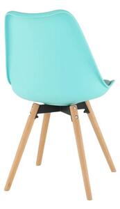 Dizajnová stolička do kuchyne s mäkkým sedadlom mentolová (k228413)