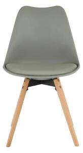 Dizajnová stolička do kuchyne s mäkkým sedadlom svetlosivá (k228411)