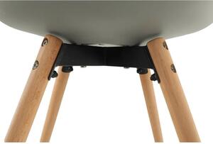 Dizajnová stolička do kuchyne s mäkkým sedadlom svetlosivá (k228411)
