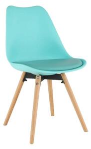 Dizajnová stolička do kuchyne s mäkkým sedadlom mentolová (k228413)