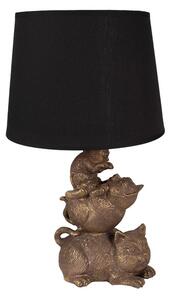 Black & gold stolná lampa CATS Ø25*43