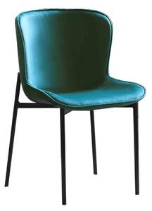 Atraktívna jedálenská stolička, smaragdová Velvet látka (k297848)