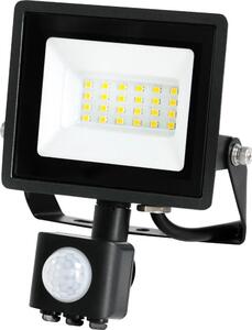 LED Vonkajší reflektor so senzorom LED/20W/230V IP44 6500K čierna