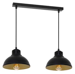 Luster na lanku SVEN 2xE27/15W/230V čierna/zlatá