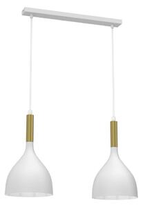 Luster na lanku NOAK 2xE27/15W/230V biela/zlatá
