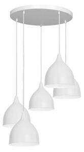 Luster na lanku NOAK 5xE27/15W/230V šedá