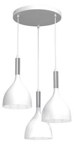 Luster na lanku NOAK 3xE27/15W/230V biela/chróm