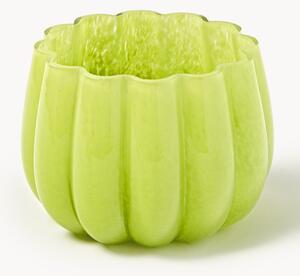 Ručne fúkaný sklenený svietnik na čajové sviečky Melon