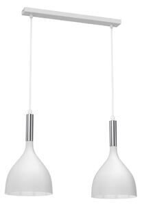 Luster na lanku NOAK 2xE27/15W/230V biela/chróm