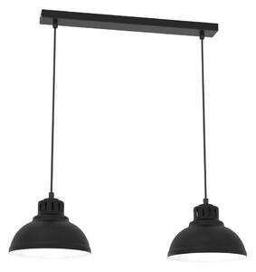 Luster na lanku SVEN 2xE27/15W/230V čierna