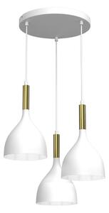 Luster na lanku NOAK 3xE27/15W/230V biela/zlatá
