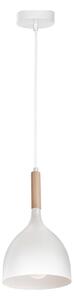 Luster na lanku NOAK WOOD 1xE27/15W/230V biela/buk
