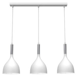 Luster na lanku NOAK 3xE27/15W/230V biela/chróm